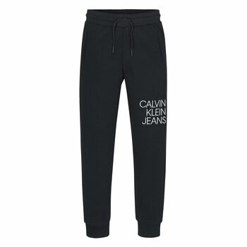 Boys Black Logo Joggers