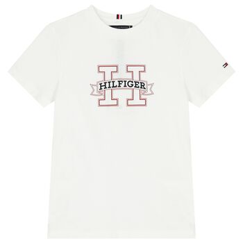 Boys White Logo T-Shirt