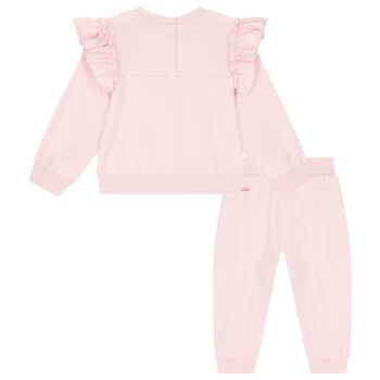 Younger Girls Pink Tracksuit