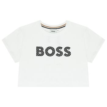 Girls White Logo T-Shirt