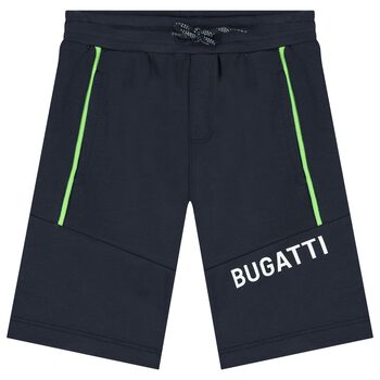 Younger Boys Navy Blue Logo Shorts