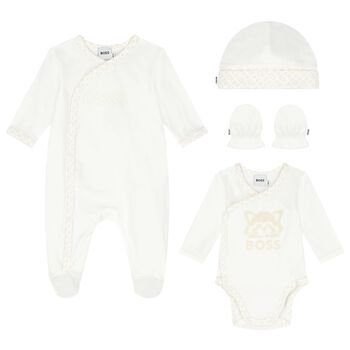 Ivory Logo Babygrow Gift Set