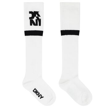 White & Black Logo Socks