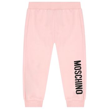 Younger Girls Pink Logo Joggers