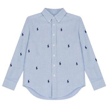 Boys Blue Logo Shirt