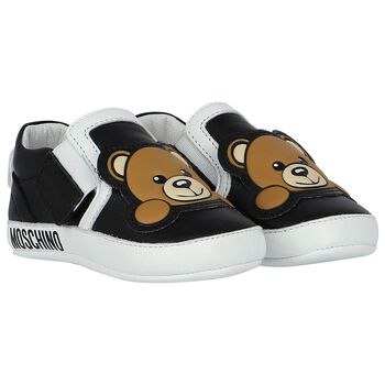 Black & White Teddy Bear Pre Walker Shoes