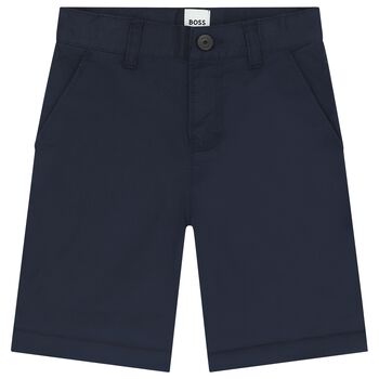 Boys Navy Blue Chino Shorts