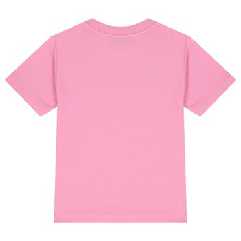 تيشيرت بنات بشعار تيدي بير باللون الوردي 