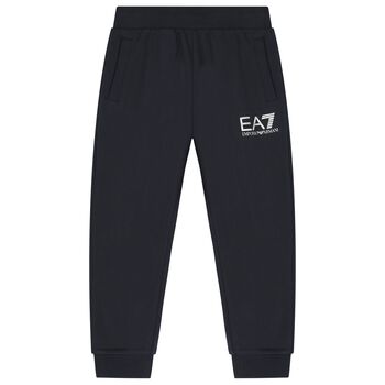 Boys Navy Blue Logo Joggers