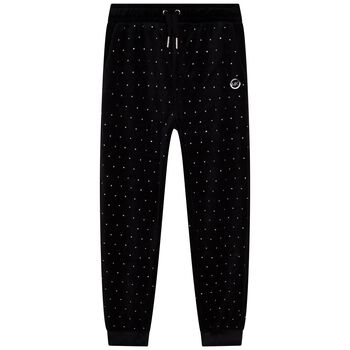 Girls Black Logo Embellished Joggers