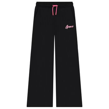 Girls Black Logo Trousers