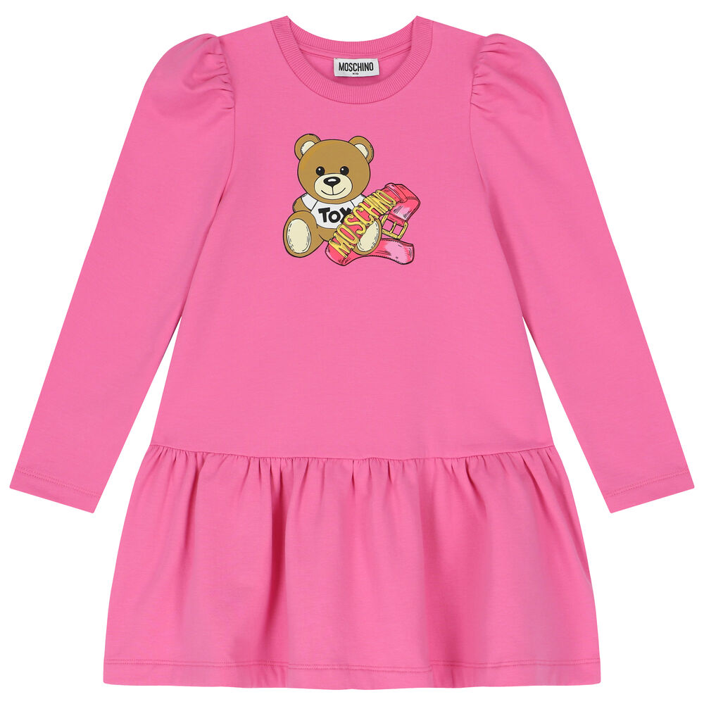 Cardi B's Daughter Kulture - Moschino Pink Teddy Bear Dress