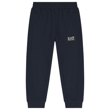 Boys Navy Blue Logo Joggers