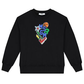 Boys Black Logo Sweatshirt