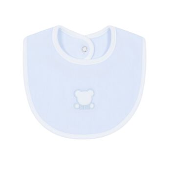 Baby Boys Blue Teddy Bear Bib