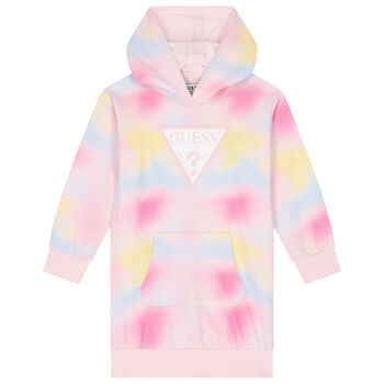 Girls Multi-Coloured Logo Hooded Dress