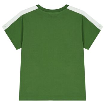 Boys Green Elephant Logo T-Shirt