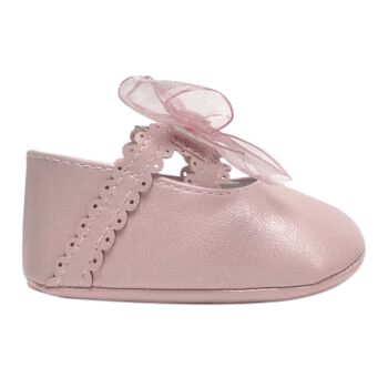 Baby Girls Pink Bow Pre Walker Shoes