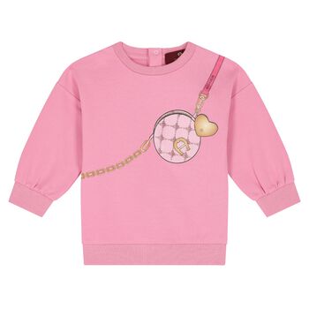 Younger Girls Pink Bag Sweatshirt