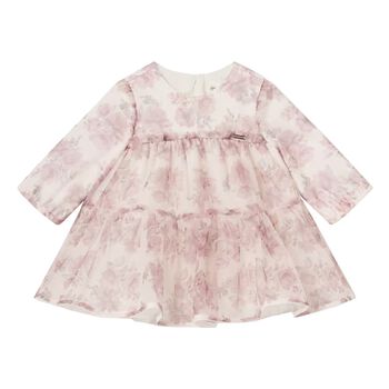 Baby Girls Pink Floral Tulle Dress