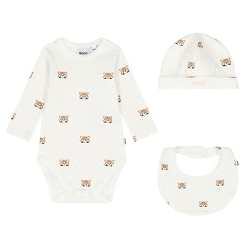 Ivory Logo Red Panda Babygrow Set