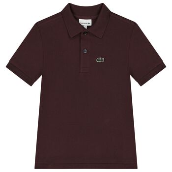 Boys Burgundy Logo Polo Shirt