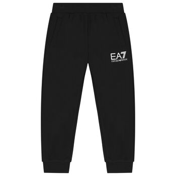 Boys Black Logo Joggers