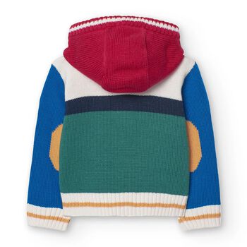 Boys Multi-Coloured Knitted Zip Up Top