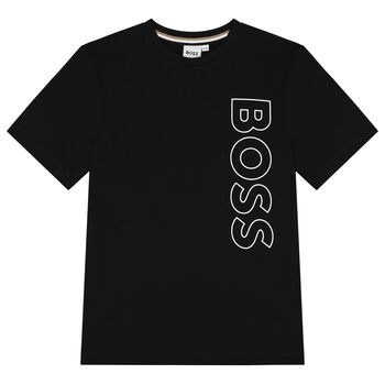 Boys Black Logo T-Shirt