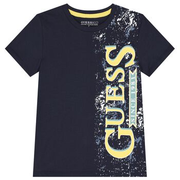 Boys Navy Blue Logo T-Shirt