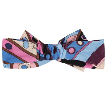 ربطة رأس للبنات فيفارا بفيونكة باللون الوردي والأزرق