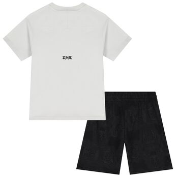 Boys Grey & Black Logo Star Wars Shorts Set