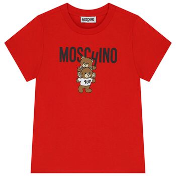 Red Teddy Bear Logo T-Shirt