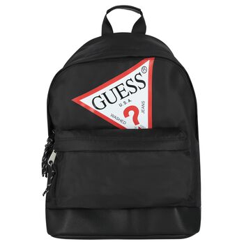 Boys Black logo Backpack