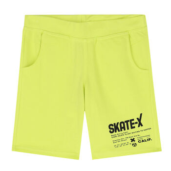 Boys Green Cotton Shorts