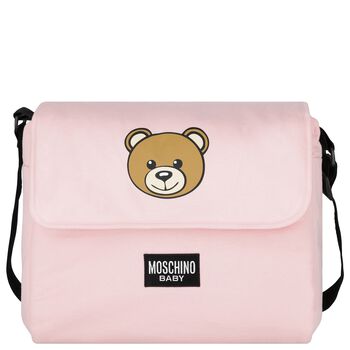 Baby Girls Pink Teddy Bear Logo Changing Bag