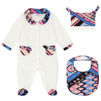 Baby Girls Ivory Vivara Babygrow Gift Set