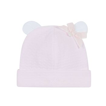 Baby Girls Pink Embroidered Hat