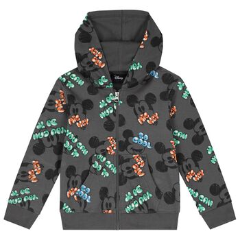 Boys Grey Disney Zip Up Top