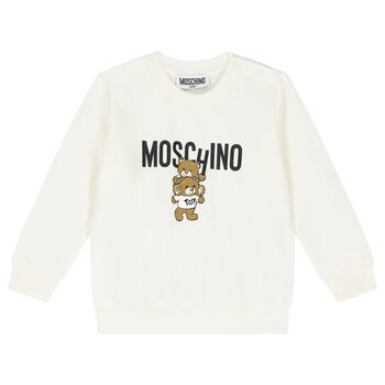 Ivory Teddy Bear Logo Sweatshirt