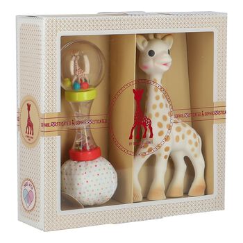 Giraffe Baby Teether & Rattle Set